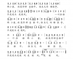 舟过安仁 小学课本古诗系列简谱