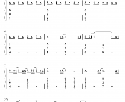 ハナミズキ钢琴简谱-数字双手-一青窈