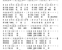 乌兰不是遐想简谱-金兄演唱-王凤臣/何振华词曲