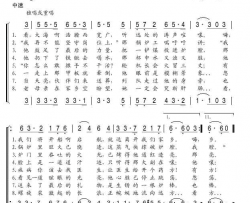 大海啊浩瀚而宽广简谱-科布松演唱