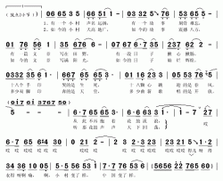 小村故事简谱(歌词)-吕宏伟演唱-秋叶起舞记谱