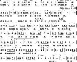 呼伦牧歌高清版简谱-乌兰齐齐格演唱-刘新图/乌兰齐齐格词曲