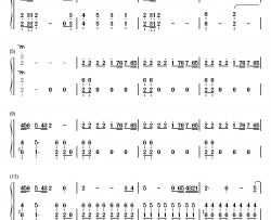 热き决闘者たち钢琴简谱-数字双手-光宗信吉