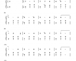 绿宝石钢琴简谱-数字双手-林隆璇