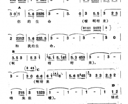 朱侬简谱-​新疆伊犁 维吾尔民歌 第一套《​修渠歌》