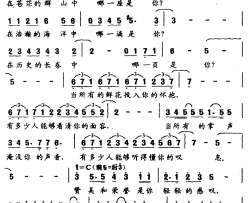 哪一颗是你简谱-电视剧《国家使命》主题歌