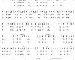 闪亮的南海灯塔简谱-吴泗滨演唱-吴钟文/吴钟文词曲