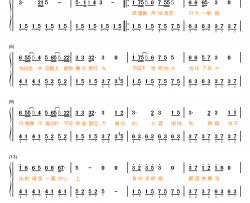 异乡人钢琴简谱-数字双手-李健