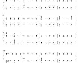 环 钢琴简谱-数字双手-糸奇はな