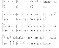 耿钢琴简谱-数字双手-汪苏泷