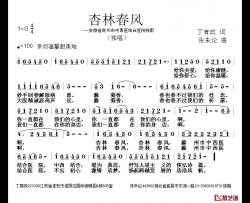 杏林春风简谱-丁育政词/张朱论曲