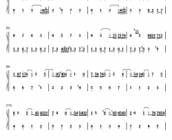 巴赫前奏曲钢琴简谱-数字双手-巴赫