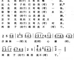 王哥放羊简谱-三）（伊犁回族民歌郭阿不都尔-