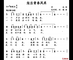 炫出青春风采简谱-华也词/吴利明刘路曲