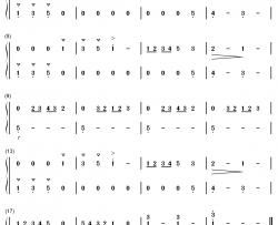 落叶钢琴简谱-数字双手-汤普森