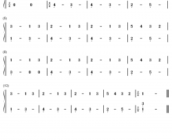 聚会钢琴简谱-数字双手-汤普森