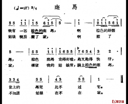 斑马简谱-哈萨克民歌