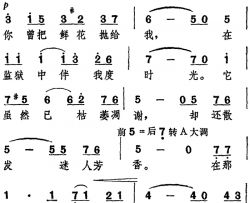花之歌“你曾把鲜花抛给我”选自歌剧《卡门》简谱