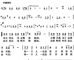 邓丽君演唱金曲：别离简谱-林煌坤词/佐夕木勉曲