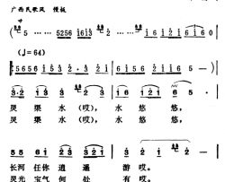 灵渠水悠悠简谱-电视片《珠江情》插曲