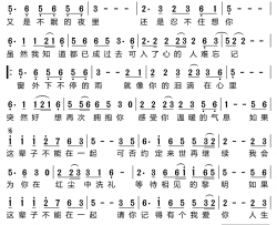 如果这辈子不能在一起简谱-王磬演唱-杨国伟/钰柃词曲