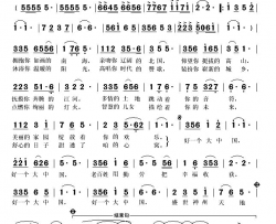 好一个大中国简谱-陈永峰演唱