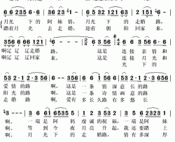 月光下的走婚路简谱(歌词)-孔庆学演唱-秋叶起舞记谱上传