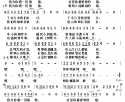 唱一首情歌简谱-冷漠  龙梅子演唱演唱冷漠龙梅子-