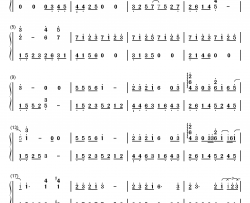 类似爱情钢琴简谱-数字双手-萧亚轩