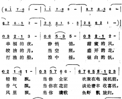 哨兵的微笑简谱-石祥词 曹俊山曲