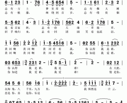 黄河知道我爱谁简谱(歌词)-风林演唱-秋叶起舞记谱