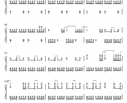 YUBIKIRI钢琴简谱-数字双手-Mili