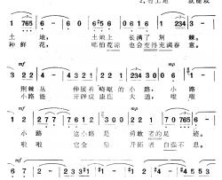 土地简谱-电视剧《穷街》主题歌