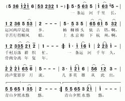 运河谣简谱(歌词)-秋叶起舞记谱