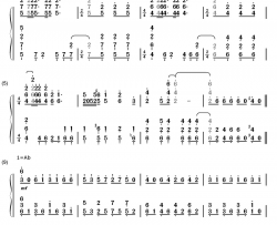 第三套全国中学生广播体操钢琴简谱-数字双手-未知