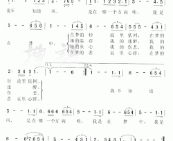 我不知道风简谱-电影《热恋》主题歌解小东-