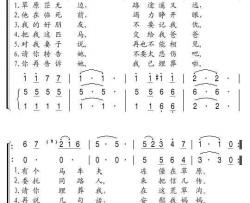 草原简谱-克里沃博科夫合唱团演唱