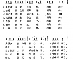 为朋友简谱-山西汾阳民歌