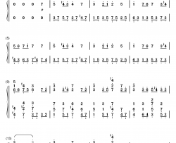 綠の風钢琴简谱-数字双手-日本ACG