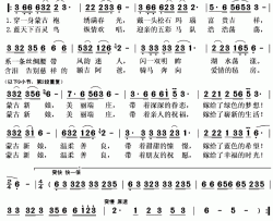 蒙古新娘简谱(歌词)-金磊鑫演唱-秋叶起舞记谱上传