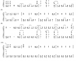 收服一切钢琴简谱-数字双手-佐香智久