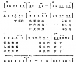 没家的孩子简谱-胡晓雯词/吴嘉祥曲李翊君-