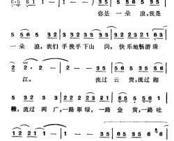 珠江行简谱-电视片《珠江情》主题歌