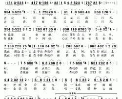 鏉忚姳鏄ラ洦锛堝崕涔熻瘝 姹熸櫀鏇诧級简谱(歌词)-演唱-