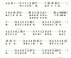 四方山风光画一样简谱-郭克光词/黄清林曲