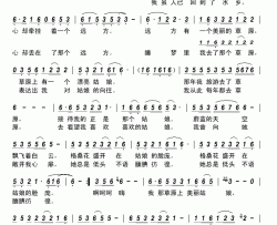 草原上的姑娘（刘友词李怀东曲）简谱-美思子演唱-古弓制作曲谱