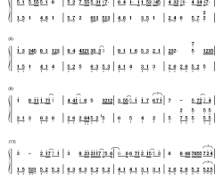 恋爱大过天钢琴简谱-数字双手-Twins