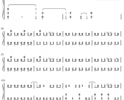 ダダダダ天使钢琴简谱-数字双手-ナナヲアカリ