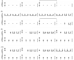 Fallin Flower钢琴简谱-数字双手-SEVENTEEN