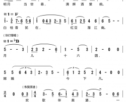 月儿十六圆简谱-泽旺多吉演唱-张文龙/李砚词曲